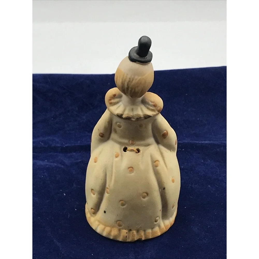CLOWN BELL mime w/ tiny hat idiophone‎ Circus makeup 1970s old-school